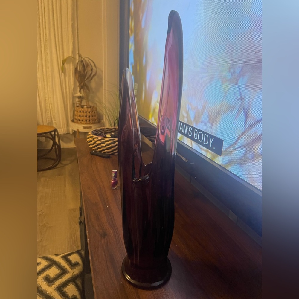 Vintage purple swung vase